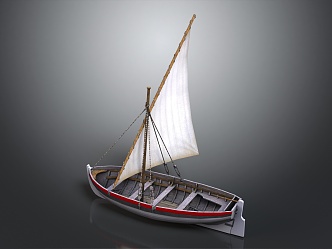 Modern Sailing Cartoon Sailing 3d model