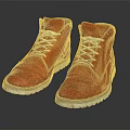 Stylish Red Leather High Top Shoes With White Laces And Thick Soles