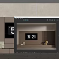 Modern Minimalist TV Wall Design With Wooden Panels Vertical Slats And Table Lamp