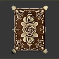Luxury Ornate Clothing Accessory Storage Box With Rose Carvings And Gold Accents