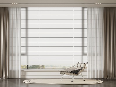 Modern Roman Curtain 3d model