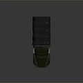 Green Military Tank With Tracked Wheels And Canvas Covered Cargo Area