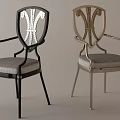 Elegant Modern Black And Gold Dining Chairs With Decorative Cutout Back And Upholstered Seats