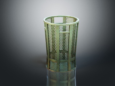 Modern trash can trash basket trash basket iron basket 3d model