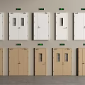 Various Styles Of Double Doors White Wooden And Glass Panel Design