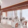 Elegant Beauty Hairdressing Salon Interior With Modern Design Comfortable Seats And Large Windows