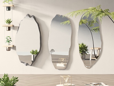 Modern Mirror Full-length Mirror Art Mirror 3d model