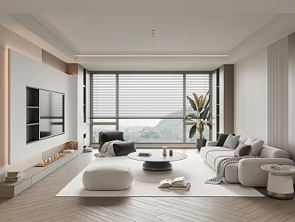 modern living room 3d model