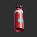 Red FIREPRO Fire Extinguisher Essential Household Safety Device For Home Use 3d model