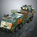 Military Camouflage Vehicle With Multi Wheels Top Antenna And Weapon System