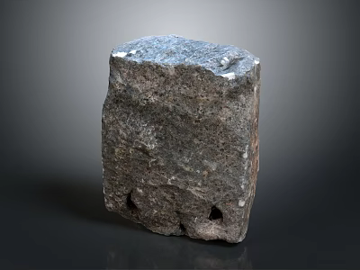 Authentic Natural Stone Piece With Rough Texture Ideal For Construction And Decoration 3d model