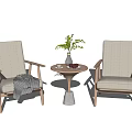 Nordic Leisure Sofa Combination Leisure Chair Single Chair Side 3d model