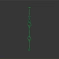 Long Metal Hanging Hook With Multiple Rings And Hook End Design
