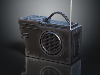 vintage radio vintage radio old radio 3d model