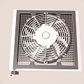Modern Air Conditioner Fan With Square Grid Panel And Rotating Blades 3d model