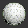 Shiny Hexagonal Pattern Sphere Featuring Geometric Design And Reflective Surface On Dark Background