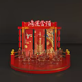 wine tray drinking table wine display tray wine dispenser 3d model