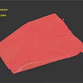 3D Terrain Model Featuring Farm Fields Winding Paths Houses And Trees