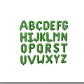 Green Balloon Alphabet Letters as Creative Wall Decor for Room Decoration