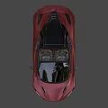 Red Convertible Sports Car With Sleek Body Design And Black Alloy Wheels