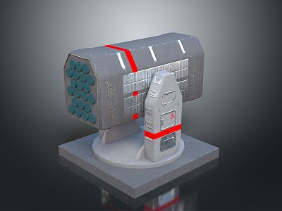 laser tower turret turntable sci-fi tower defense game tower defense sci-fi turret game turret game turret 3d model