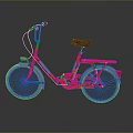Red Vintage Bicycle With Brown Seat And Silver Frame On Reflective Surface