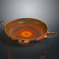 Carved Ancient Ceramic Bowl With Decorative Handles And Intricate Patterns
