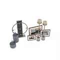 Modern Decorative Ornament Set with Clock Bottles Frames and Candle Holders