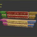 Stone Architectural Decorative Components With Brown Layered Carved Textures