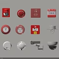 Essential Fire Safety Equipment Including Fire Alarm Buttons Smoke Detectors And Extinguishers