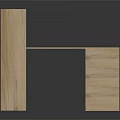 Modern Wooden Bookshelf With Open Storage Shelves Drawers And Spacious Tabletop