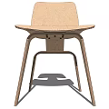 Modern Wooden Leisure Chair With Minimalist Design Sturdy Legs And Wooden Backrest