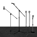 Premium Wireless Headphone Audio Gear With Microphones And Adjustable Stands