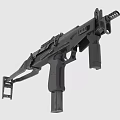 Modern Tactical Assault Rifle With Folding Stock And Picatinny Rail System