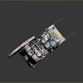 Modern cutting machine cutting cutter power tool 3d model