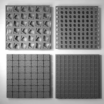 Modern wall tile modeling wall 3d model