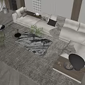Modern Sofa Coffee Table Combination Sofa Coffee Table 3d model