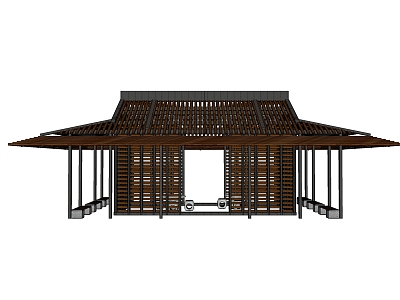 New Chinese pavilion porch New Oriental Zen pavilion model