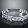 Modern Bracelet Silver Bracelet Jewelry 3d model