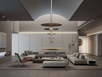 Minotti living room 3d model