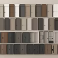 Various Interior Door Designs With Different Colors And Modern Styles 3d model