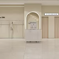 Modern Clothing Store Interior With Displayed Clothes Mannequins Green Plants And Lighting