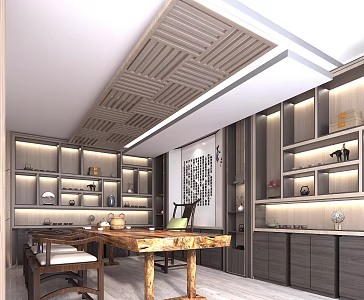 Chinese Tea Room Reception Room 3d model