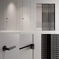 Sleek Modern Hinged Door Interior Design With Matte White Finish And Metal Handles