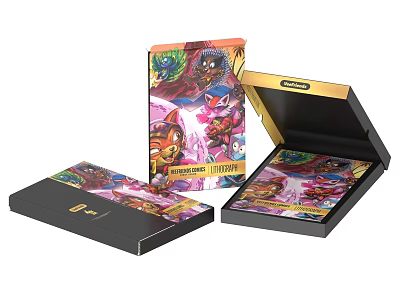 Colorful Card Game Entertainment Box Set With Collectible Artwork And Premium Packaging 3d model