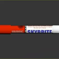 Red Skybrite Marking Pen With White Barrel And Brand Logo Design