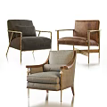 Stylish Modern Armchairs with Metal Frames and Comfortable Upholstery in Various Colors and Classic Designs