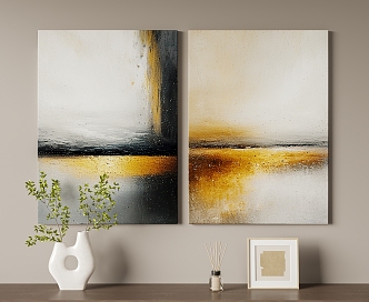 Modern Simple Decorative Hanging Painting Abstract Painting Art Painting 3d model