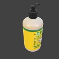 Everyday Hand Soap Bottle With White Body Yellow Label And Black Pump