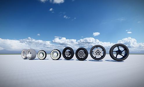 modern tire motorcycle tire locomotive tire 3d model